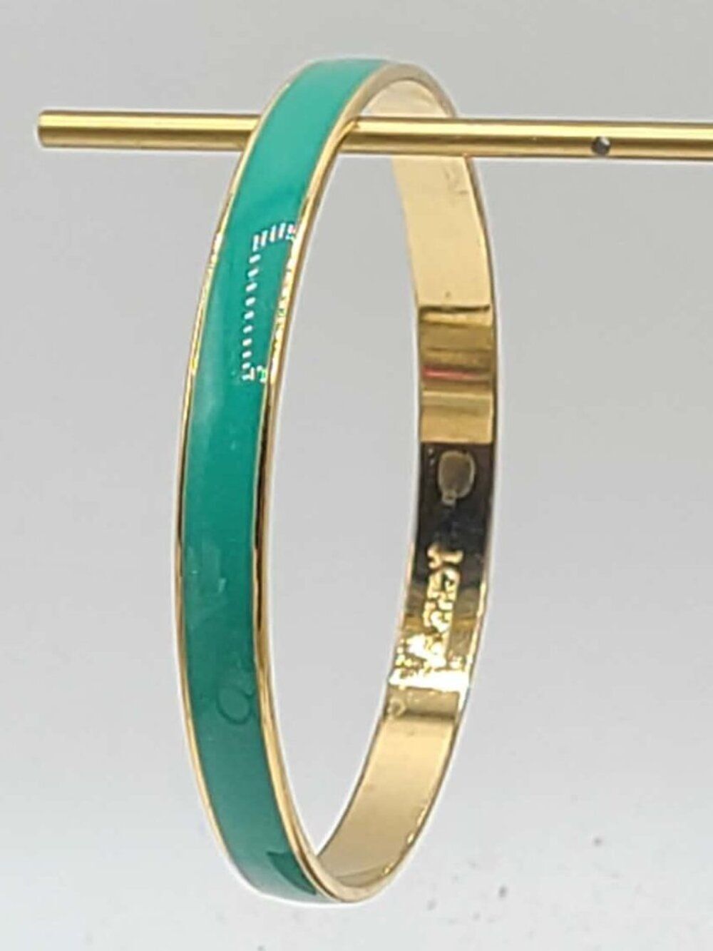 J Crew Green Enamel Gold Tone Bracelet